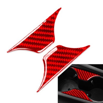 Abdeckung für Wasserbecherhalter für Hyundai Veloster JS N 19 23 Kohlefaser Rot