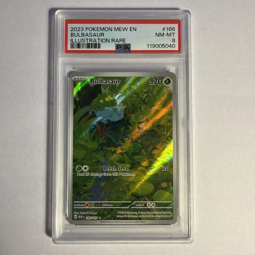 Bulbasaur 166/165 Scarlet & Violet Illustration Rare Holo Graded PSA 8