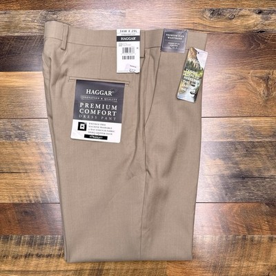 green emerald velvet dress Haggar Premium Comfort Dress Pants, Pleated Front in Black main image 1