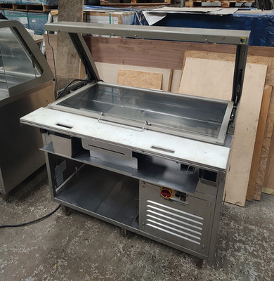 Kaltkühler Bain Marie Edelstahl Gastronomie 230V Display Gewerbekühler