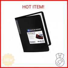 Sooez 30-Pocket Binder with Plastic Sleeves 8.5x11 Black , Heavy Duty Art Portf