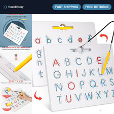 Double-Sided Magnetic Letter Board - ABC Alphabet Tracing Learning Tool