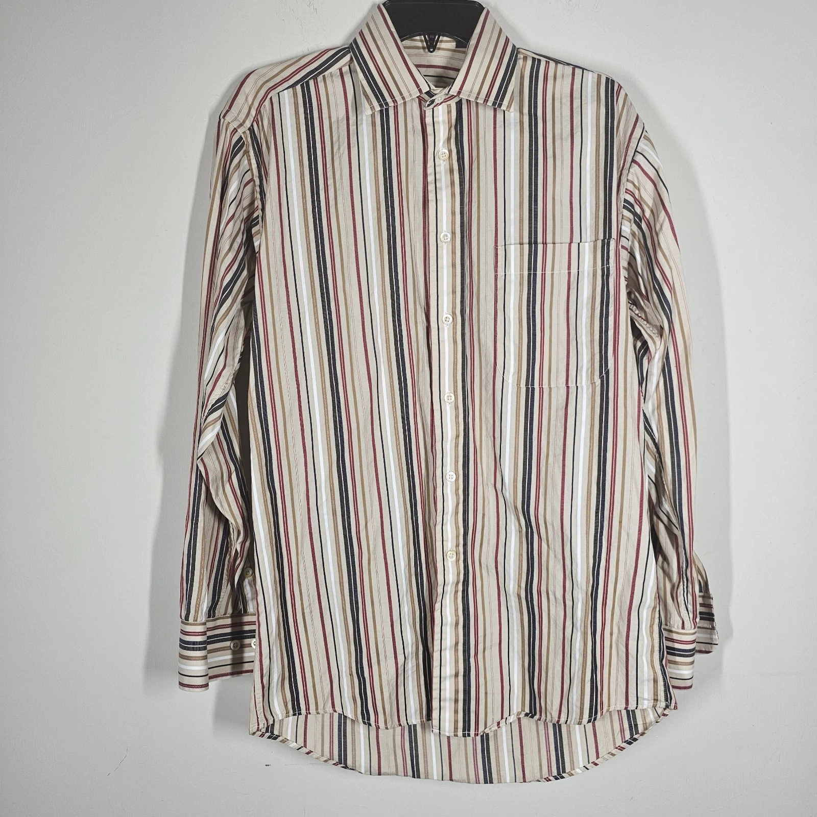 Camicia BURBERRY LONDON Made in USA camicia a righe collo largo taglia S