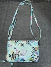 Vera Bradley Women's Purse Crossbody RFID MINI HIPSTER ANTILLES TREASURE fish
