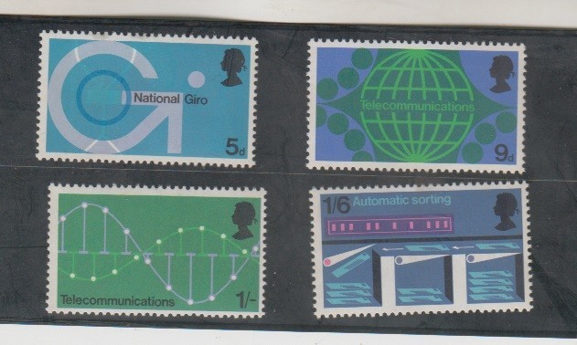 Great Britain 1969. Telecommunications. Giro, Dialing, Sorting. Sc# 601-604. MNH