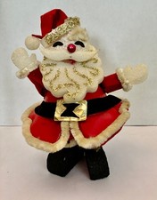 Vintage Styrofoam Paper Blow Mold Santa Claus 8 in.