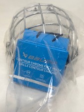 Bauer z626.2 Type B1 Contour Chrome Medium Hockey Helmet Cage Chin Strap New