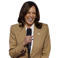 Kamala Harris (Laughing) Half Body Buddy Cutout