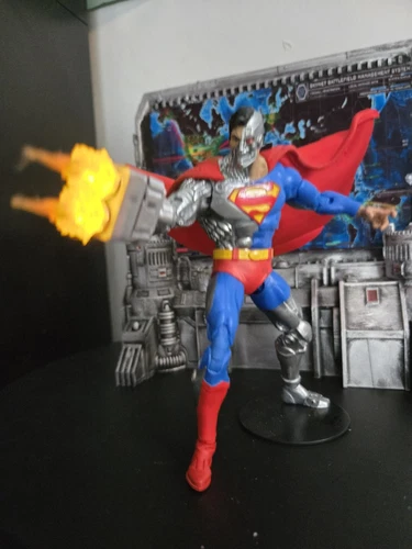 mcfarlane Cyborg Superman LIGHTUP ARM CANNON 2.0 With CAPE S SYMBOL
