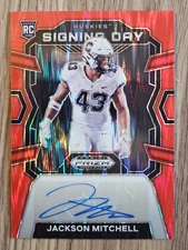 2024 Panini Prizm Draft Picks SD-JML Jackson Mitchell Auto Red Flash 1/5