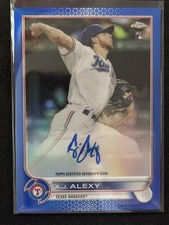 2022 Topps Chrome A.J. Alexy #RA-AJA Blue Refractor Auto RC /150 Rangers