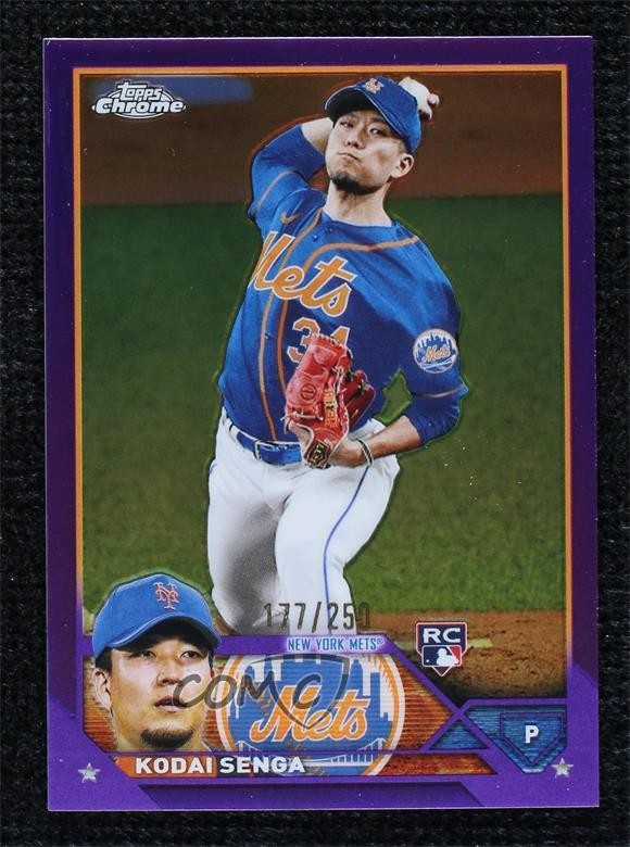2023 Topps Chrome Purple Refractor 177/250 Kodai Senga #217 Rookie RC fo7
