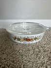 VINTAGE CORNING WARE B-8 1/2-B  L'ECHALOTE SPICEOFLIFE with Pyrex  glass lid