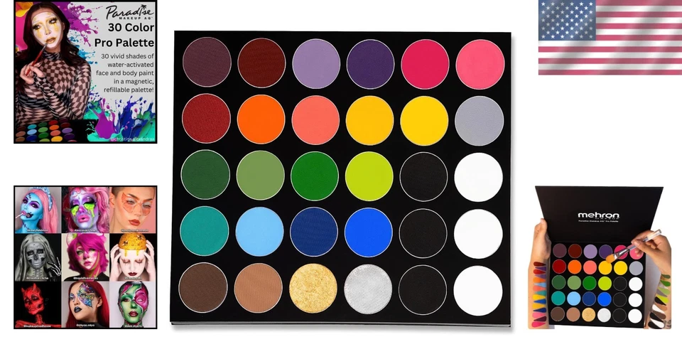 Paradise Makeup AQ 30-Color Cream Palette: Perfect for Halloween and Beyond - Image 2 of 4