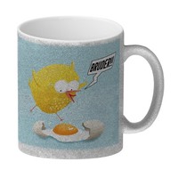 Niedliches KüKen Mit Ei Glitzer-Kaffeebecher