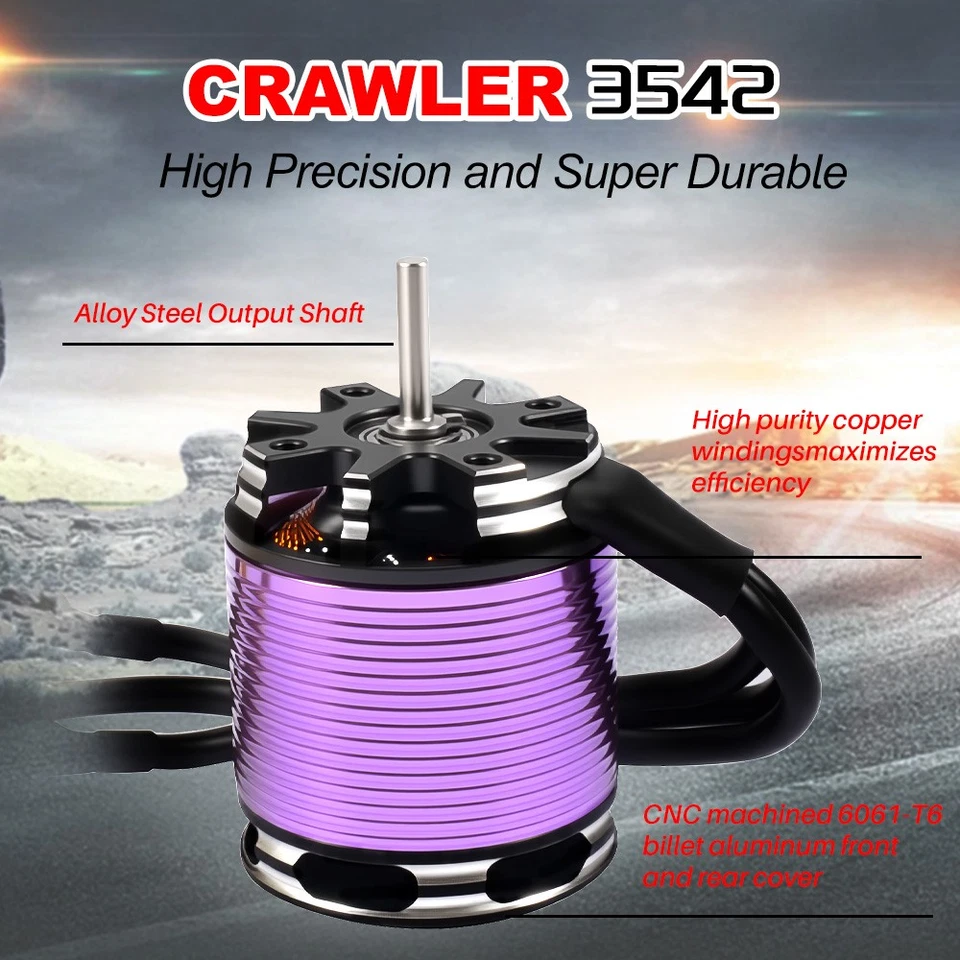 9IMOD Brushless Motor ESC Combo 3542Outrunner Motor 80A ESC for 1/10 1/12 RC Car - Image 3 of 4