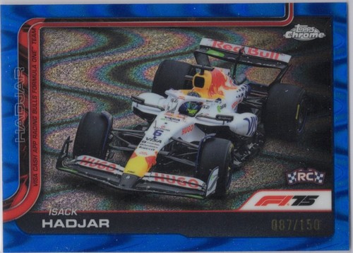2025 Topps Chrome F1 Isack Hadjar #84 Blue Raywave /150