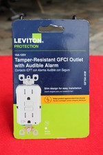 Leviton GFTA1-KW Tamper Resistant GFCI Outlet with Audible Alarm