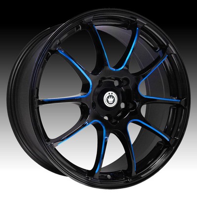 Konig IL Illusion Black Blue Accents 17x7 5x100 40mm (IL7751040F)