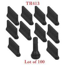 Lot 100 Tr 413 Snap-in Tire Valve Stems Short Black Rubber Most Popular Valve