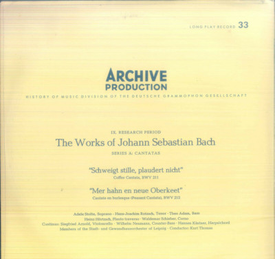 Johann Sebastian Bach ~ ''Silent Silence, Do Not Chat'', Coffee Cantata, BWV 2