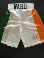 MICKY WARD AUTOGRAPHED BOXING TRUNKS  J.S.A. AUTHENTICATED