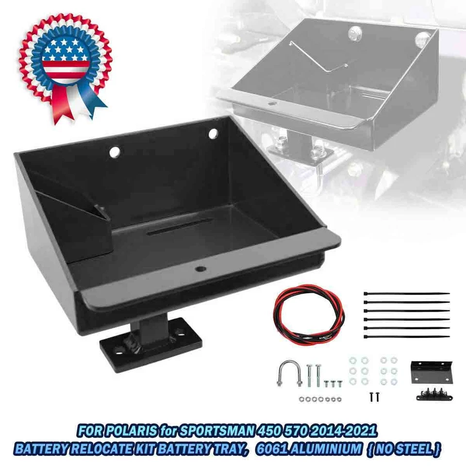 For Polaris 2014-21 Sportsman 450 570 Battery Relocate Kit- Battery Box Wires AZ Foto 3 de 4