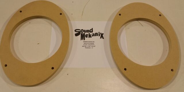 MDF Speaker / Spacer Rings 6x9" to 6.5" X-LARGE Adapters 1/2" Thick One Pair MDF Speaker / Spacer Rings 6x9" to 6.5" X-LARGE Adapters 1/2" Thick One Pair
