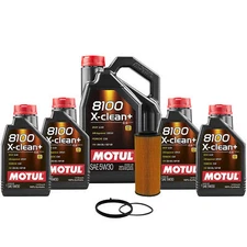 9L Motul 8100 X-CLEAN + 5W30 Wix Filter Motor Oil Change Kit API SN/CF