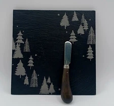 Lenox Balsam Lane Slate Cheeseboard With Knife 8"