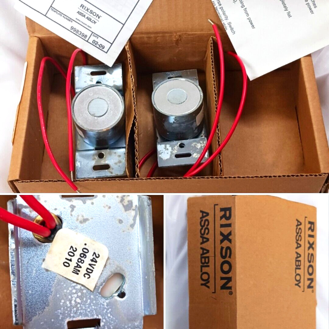 2 RIXSON 998 24V AC/DC DOOR MAGNETS NOS NO ARMATURES,HARDWARE OR COVERS PICS