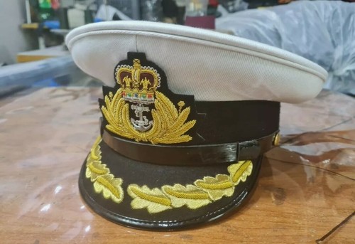 ROYAL NAVY OFFICER WHITE SUMMER HAT CAP 