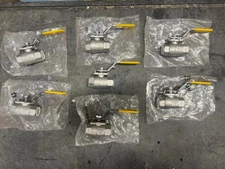 Lot of 7 Flow-Tek 1/2" S70 2 Piece Threaded Standard Port Ball Valve New no box