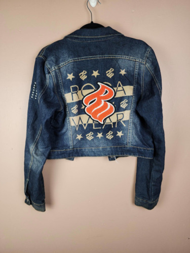 Vintage denim patchwork embroidered Rocawear jacke