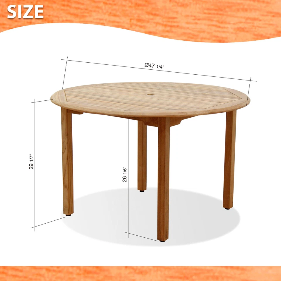 Conjunto de jantar ao ar livre Amazonia Gipcy 5 peças | Teca | Cadeiras cinza - Imagem 4 de 4