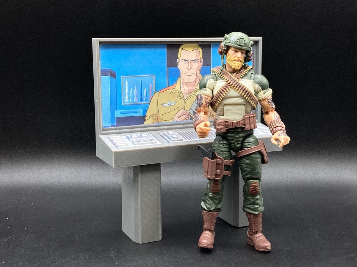 CUSTOM GI JOE CLASSIFIED COMPUTER for 6-7 inch FIGURE DIORAMA
