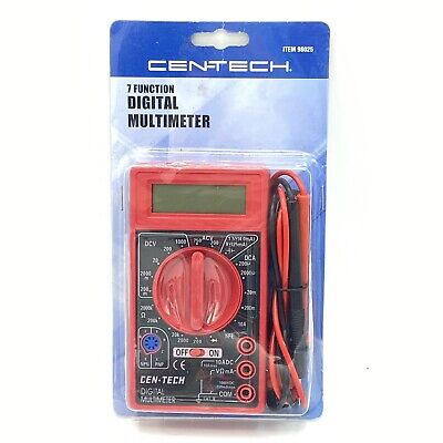 Cen-Tech 7 Function Digital Multimeter 98025 Electrical Test Meter NEW