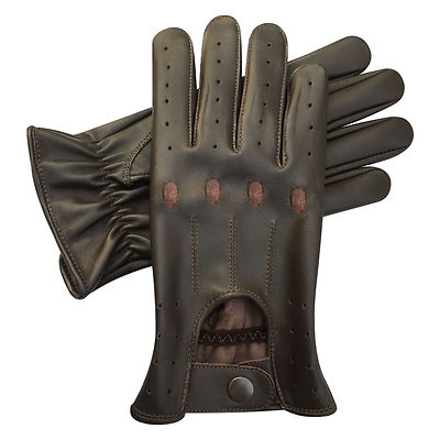 Primesportsshop Classic Real Leather Men's Chauffer Full Finger Driving Gloves