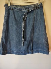 Vintage GAP Denim Wrap Skirt, Size 25, Blue Wraparound, Cotton Blend, Short
