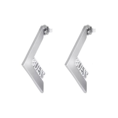 Boucles D'oreilles Guess - Argenté - Acier - 5x1.5cm - Neuf Avec étiquettes