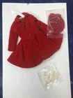 12” Vintage Mattel Barbie Skipper Outfit 1960’s Dress Coat Red Velvety & Hat L58