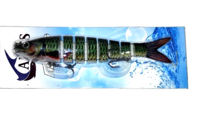 New Multi Jointed Wiggle Swim-Bait Lure Slow Sinking Freshwater Or Ocean