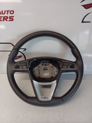 SEAT ARONA Leder Multifunktion schwarz/weiß, chrom 6F0419091B
