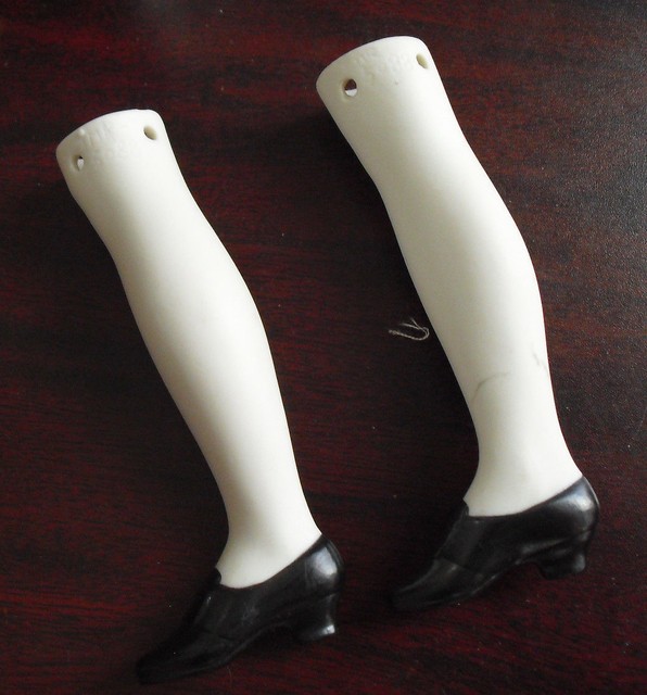 Set of Vintage Porcelain Girl Doll Legs 3 3/4" Long eBay