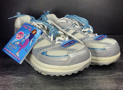 SKECHERS Shape Ups 11814 NWT Women’s Walking Tone-Up Shoes White Silver Size 9