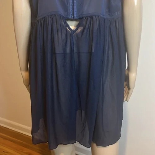 Torrid Curve Women's Blue Lace Sheer Strappy Underwire Babydoll Lingerie Size 3X - Picture 9 of 9