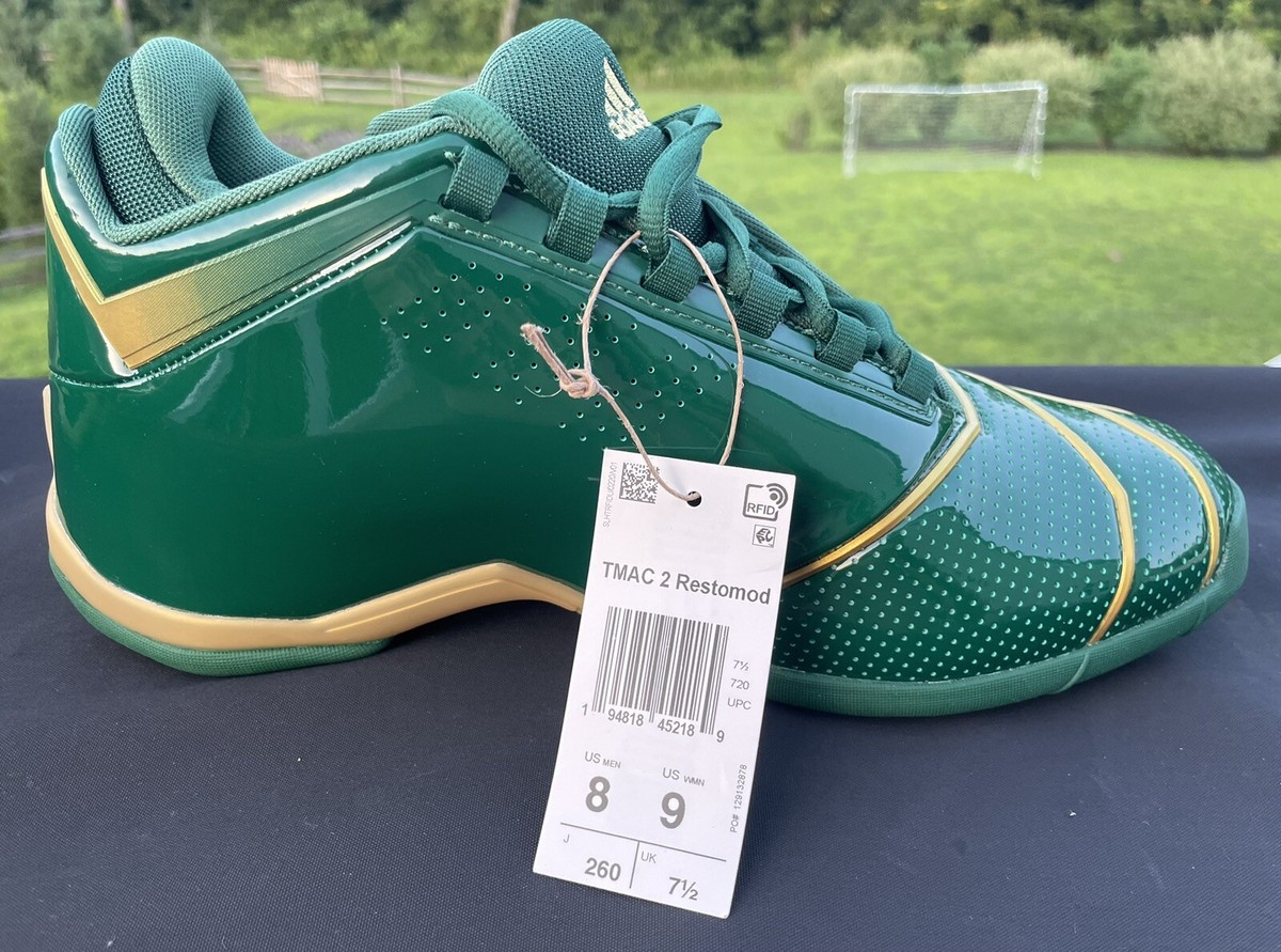 Adidas TMAC 2 Restomod Green/Gold Lebron Mcgrady Basketball 