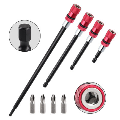 4PCS Magnetic Drill Bit Extension Set 1/4