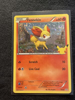 Fennekin Holo 14/25 Pokemon 25th Anniversary McDonalds Promo Card 2021 |  eBay