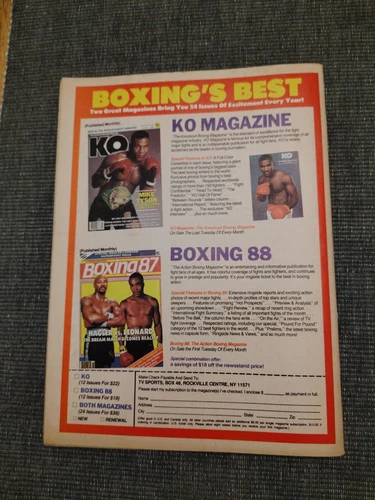 Sugar Ray Leonard KO Boxing Magazine March 1988! - Picture 2 of 5